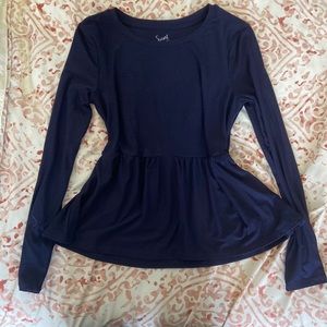 Navy Blue Babydoll top